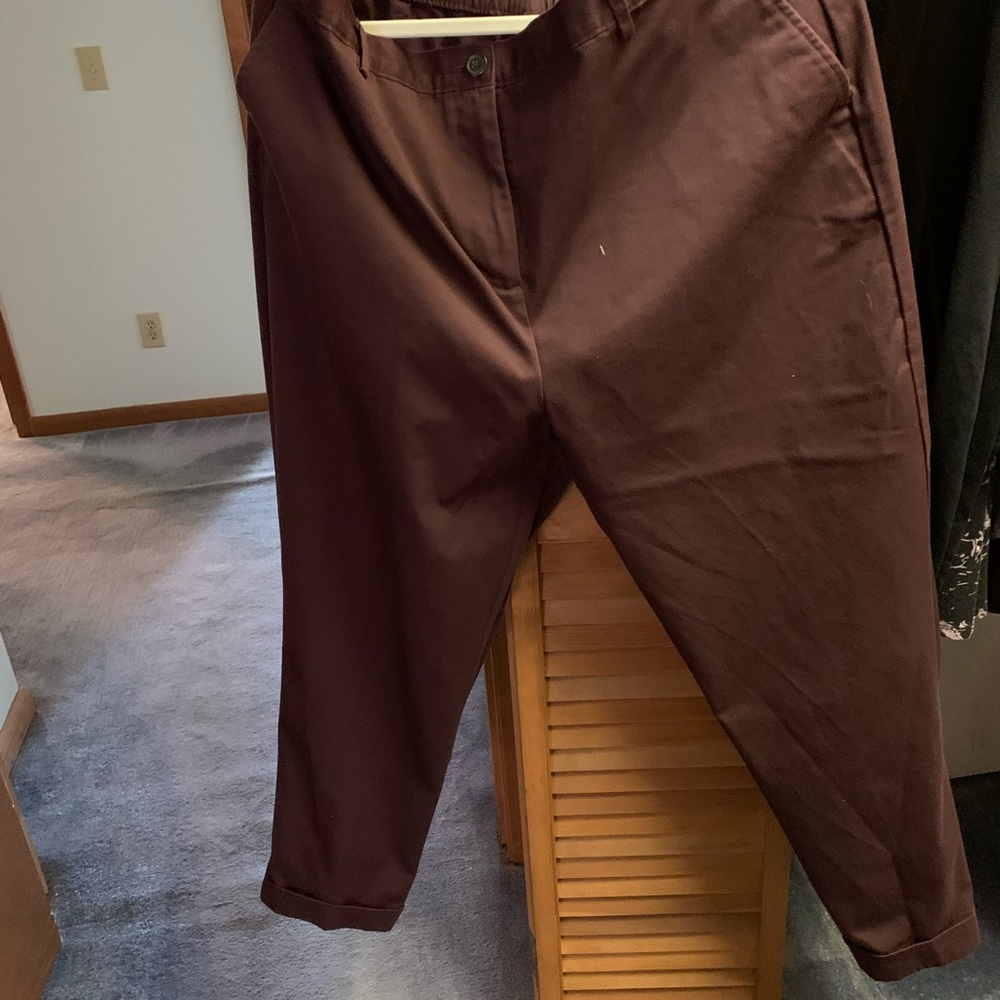 Lands end pants - brown/ wine color